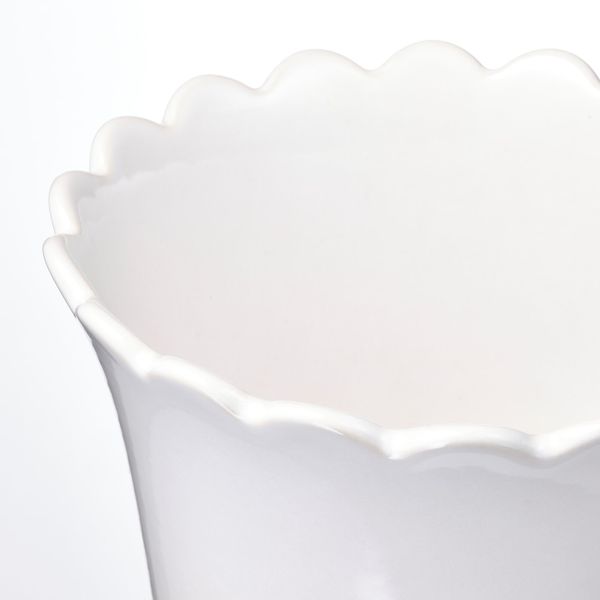 Кашпо, для дома, улицы белый 15 см IKEA SHARONFRUKT ШАРОНФРУКТ 205.052.16 - схема-чертеж с размерами