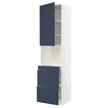 Высокий шкаф для СВЧ, дверца,3ящика IKEA METOD МЕТОД, MAXIMERA МАКСИМЕРА 794.548.23