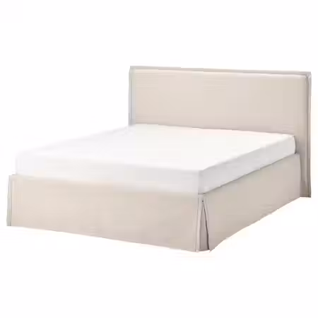 TÄRNKULLEN ТЭРНКУЛЛЕН Каркас кровати с обивкой - Vissle бежевый/Luröy 160x200 см