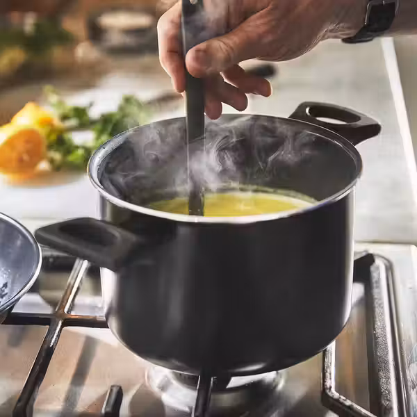 HEMLAGAD Кастрюля с крышкой - антипригарное покрытие чёрный 3 л - фото 4