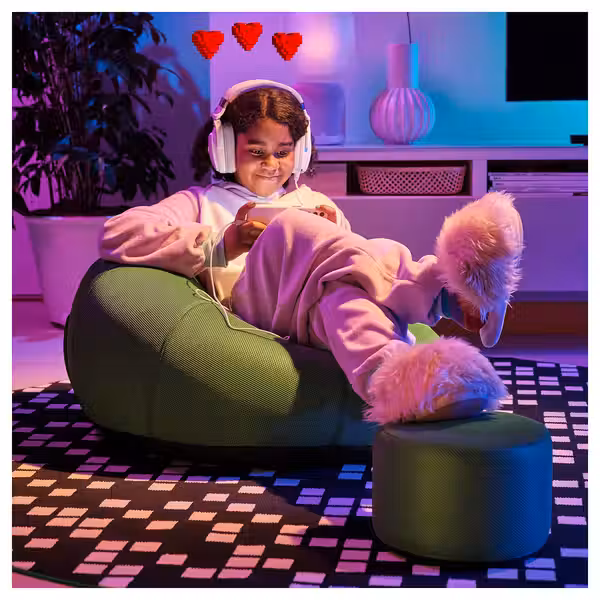 BRÄNNBOLL БРЭННБОЛЛ Надувное геймерское кресло - ярко-зеленый - фото 4