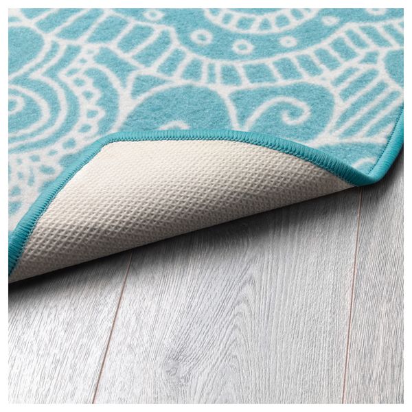 Ковер ВЭНСКАПЛИГ, бирюзовый (67x61 см) - схема-чертеж с размерами