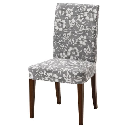 Стул ХЕНРИКСДАЛЬ, коричневый, Ховстен серый/белый