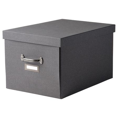 Коробка с крышкой, темно-серый 35x56x30 см IKEA TJOG ЧУГ 404.776.70