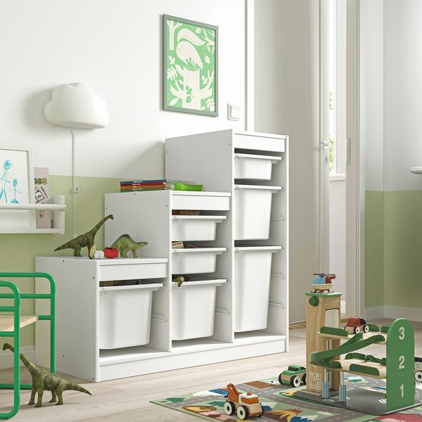 TROFAST Комбинация д/хранения+контейнеры - белый/белый 99x44x94 см - фото 2