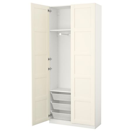 Гардероб, белый, Бергсбу белый, 100x38x236 см IKEA ПАКС 692.488.24