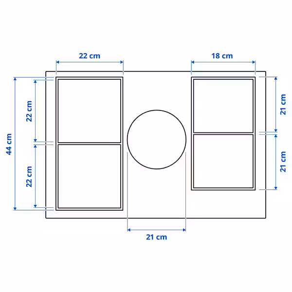 IKEA, дополнительный ракурс - схема-чертеж с размерами