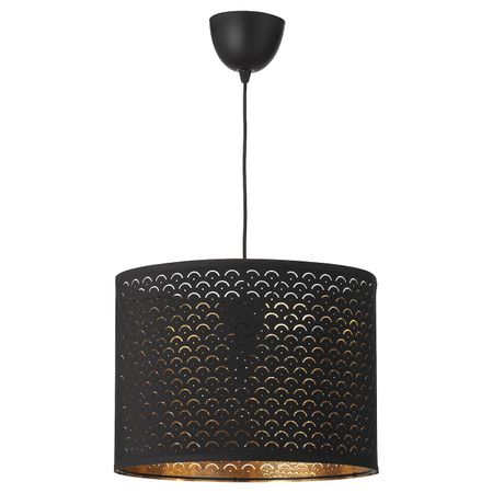 Подвесной светильник, черный латунь, черный, 44 см IKEA НИМО / СЕКОНД 092.919.81