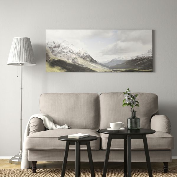 Картина с рамой, 140x56 см, Скалы, цвет алюминия IKEA BJÖRKSTA БЬЁРКСТА 294.716.22 - фото 4