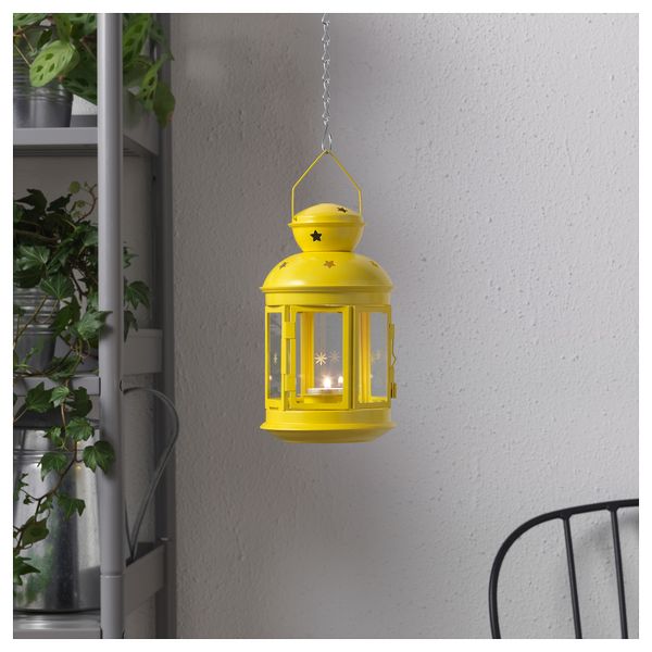 Фонарь для греющей свечи РОТЕРА, д/дома/улицы желтый (21 см) - фото 2