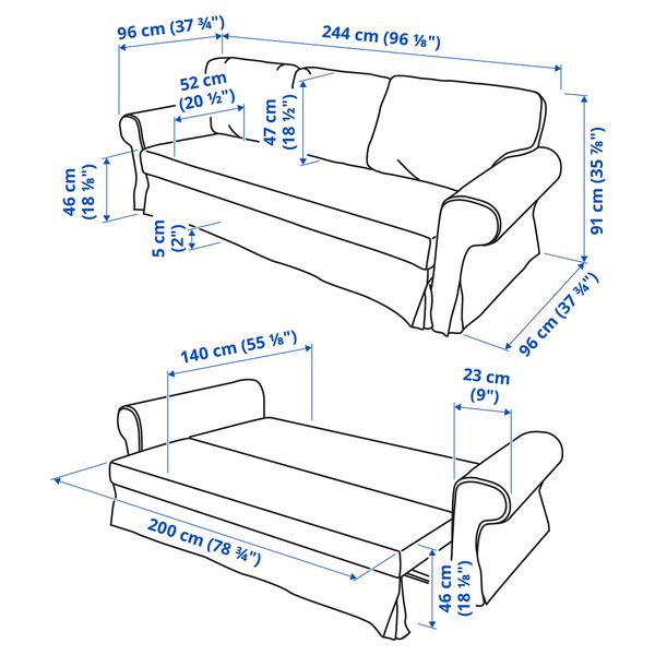 IKEA, дополнительный ракурс - схема-чертеж с размерами