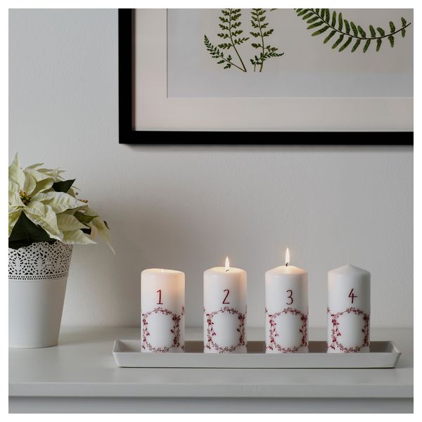 Неароматическая свеча формовая ВИНТЕР 2016, белый (15 см) - схема-чертеж с размерами