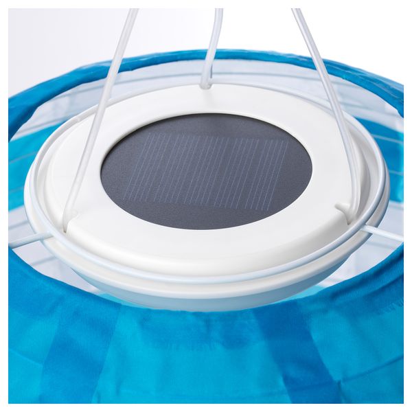 Подвесная светодиодная лампа СОЛВИДЕН, для сада шаровидный, в полоску синий (30 см) - схема-чертеж с размерами