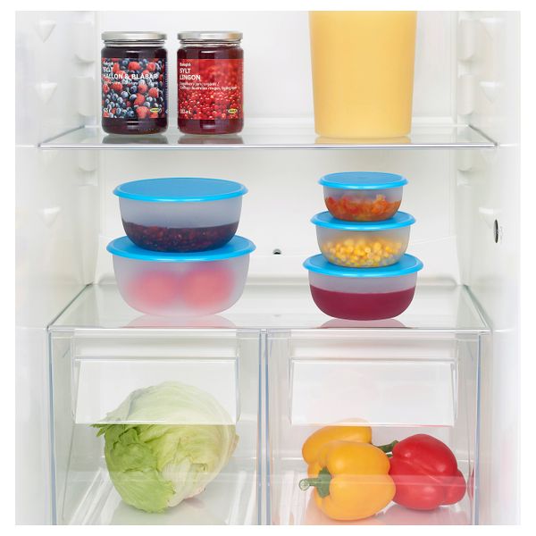 Набор контейнеров, 5 шт., круглой формы голубой IKEA REDA РЕДА 702.464.71 - фото 3