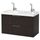 Шкаф для раковины с 2 ящиками ГОДМОРГОН, черно-коричневый (100x49x64 см)