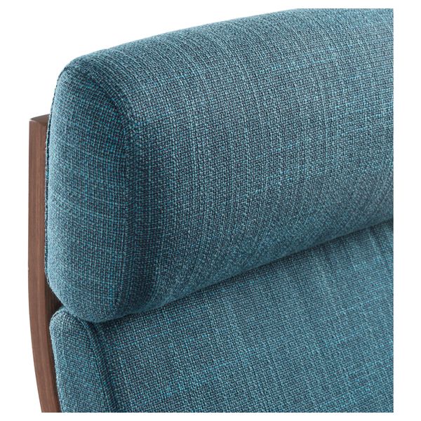 Кресло ПОЭНГ, коричневый, Хилларед темно-синий - фото 2