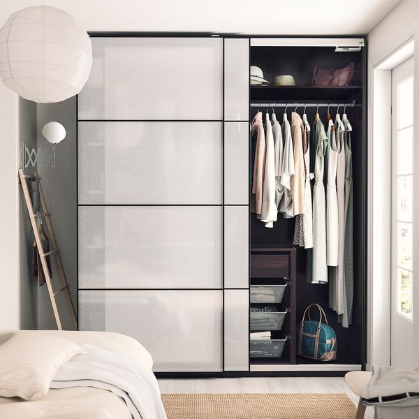 2 каркаса гардеробов, черно-коричневый 150x58x236 см IKEA PAX ПАКС 498.952.72 - фото 2