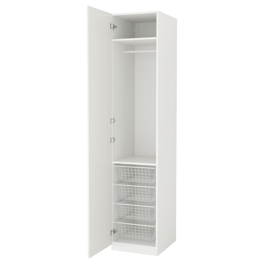 Гардероб ПАКС, белый, Танем белый (50x60x236 см) - фото 1