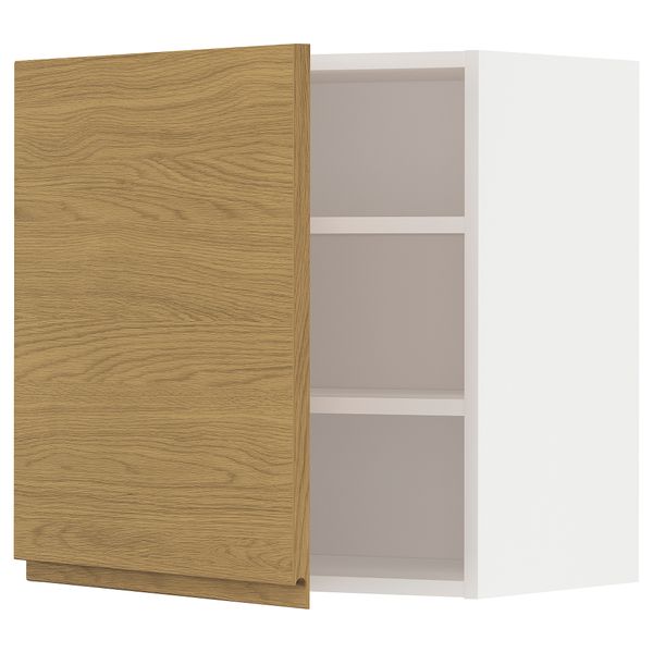 Навесной шкаф с полками, белый, Voxtorp под дуб, 60x60 см IKEA METOD МЕТОД 195.378.93 - фото 2