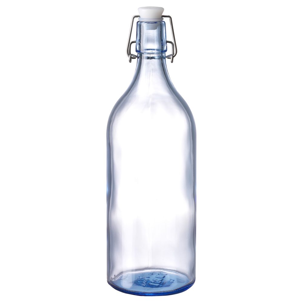 Бутылка с пробкой КОРКЕН, синий (1.0 л) - схема-чертеж с размерами