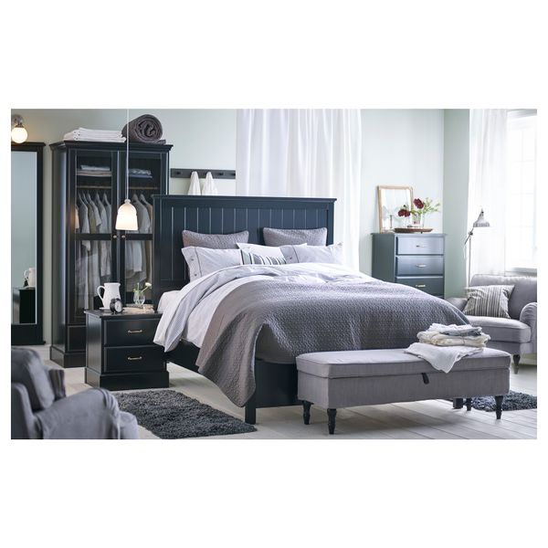 Каркас кровати УНДРЕДАЛЬ, черный, Лонсет - фото 8