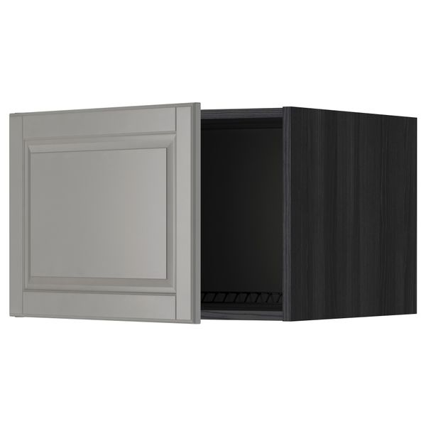Верхний шкаф на холодильник, морозильник МЕТОД, черный, Будбин серый - схема-чертеж с размерами