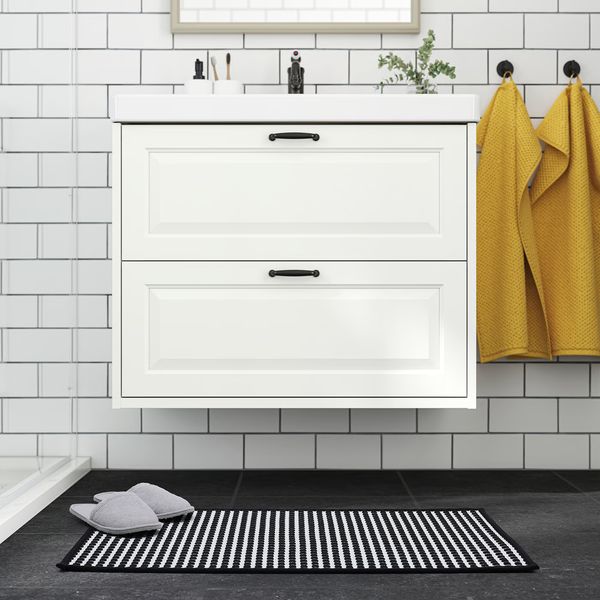 IKEA в интерьере ванной - схема-чертеж с размерами