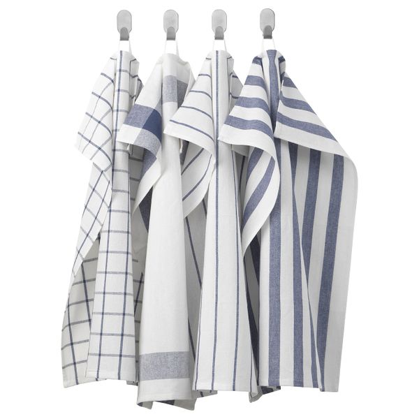 Полотенце кухонное, белый, синий 50x65 см IKEA ELLY ЭЛЛИ 603.721.20 - фото 3
