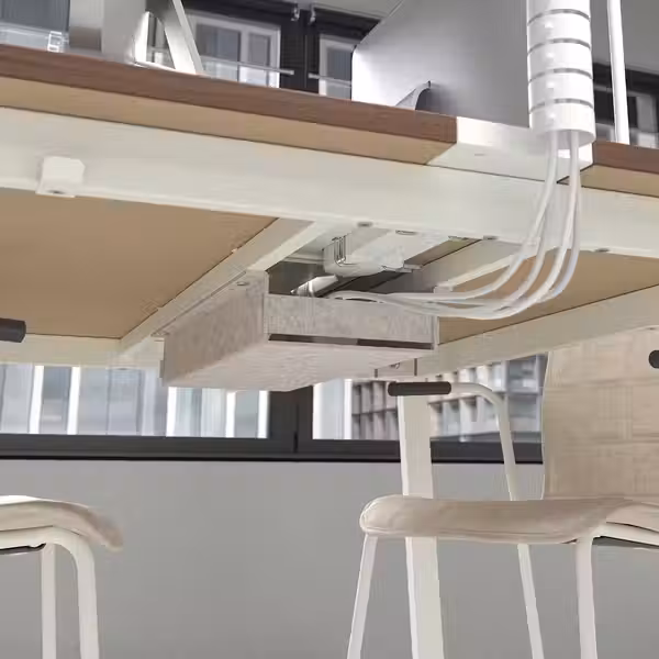 MITTZON МИТТЗОН Конференц-стол - шпон грецкого ореха/белый 140x108x75 см - фото 5