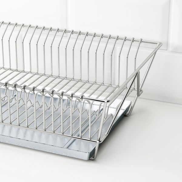 Сушилка посудная, никелированный 37.5x29x13.5 см IKEA FINTORP ФИНТОРП 103.813.39 - фото 2