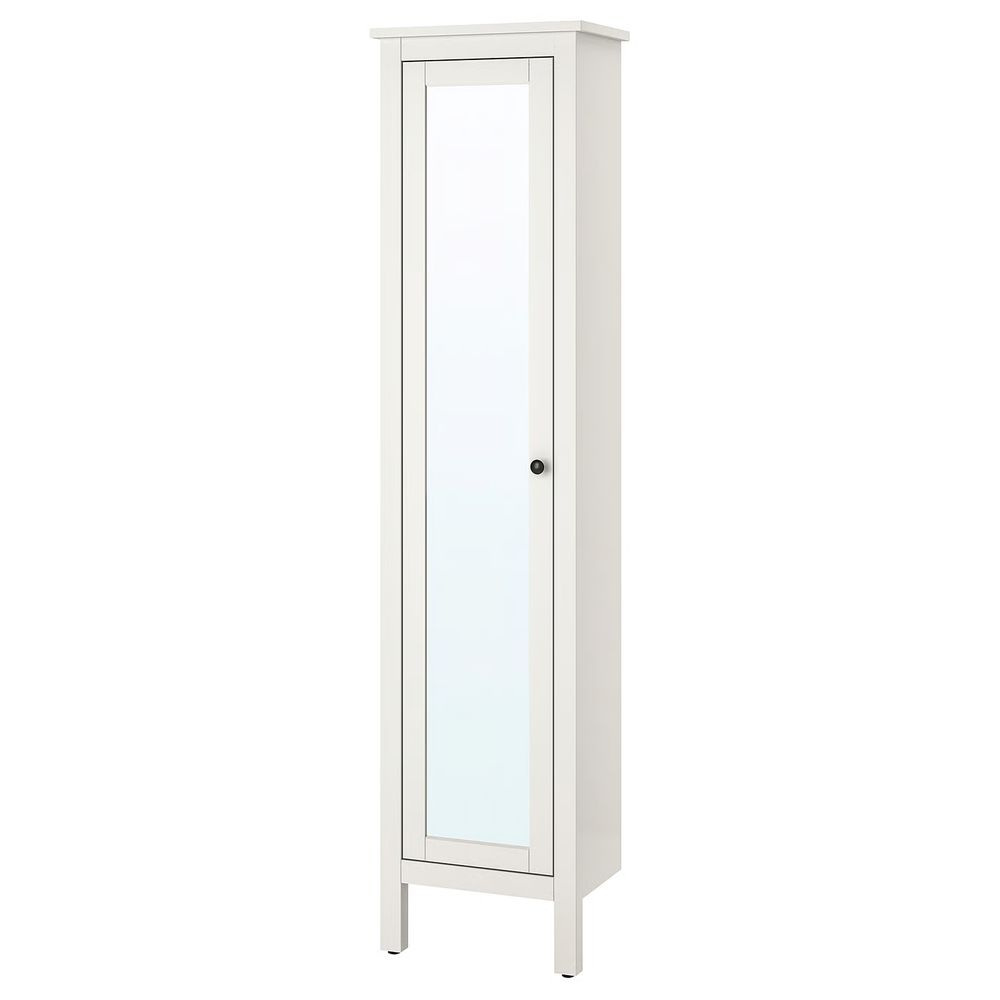 HEMNES Высокий шкаф с зеркальной дверцей - белый 49x31x200 см - фото 1