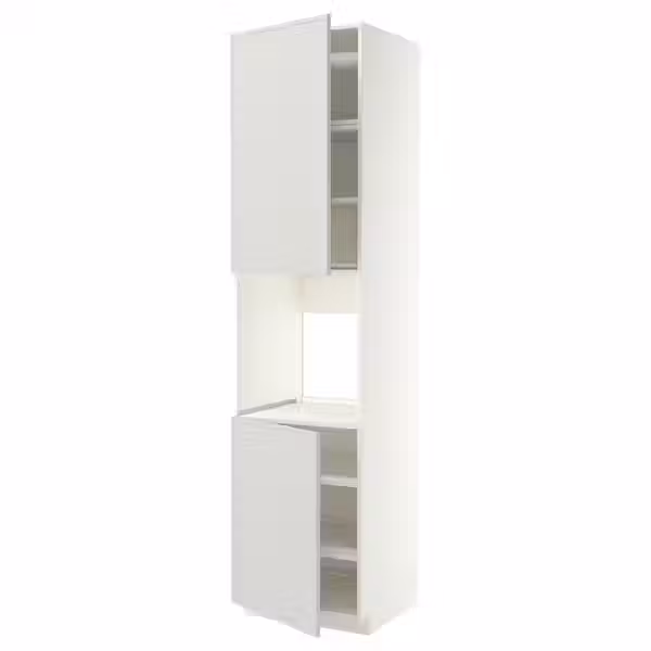 METOD Высок шкаф д/духовки/2дверцы/полки - фото 1