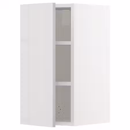 METOD Навесной шкаф с полками - белый/Ringhult светло-серый 30x60 см