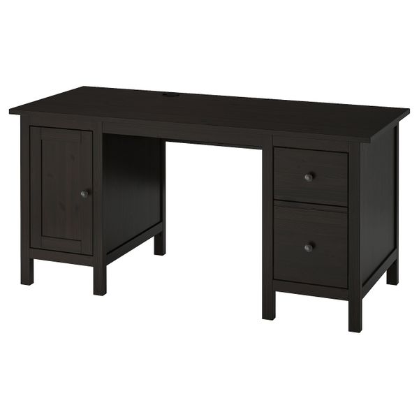 Письменный стол, черно-коричневый 155x65 см IKEA HEMNES ХЕМНЭС 903.847.96 - фото 1