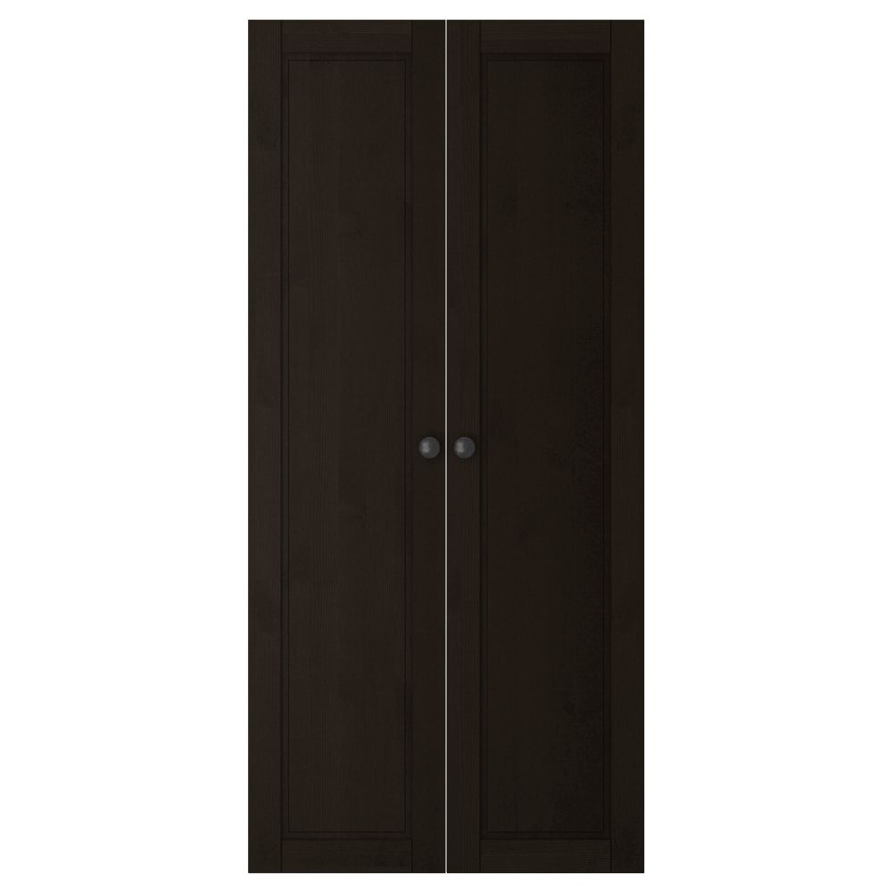 Дверь СТУВА БЕТСАД, черно-коричневый (60x128 см) - схема-чертеж с размерами