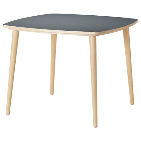Стол, антрацит/береза 95x95 см IKEA OMTÄNKSAM ОМТЭНКСАМ 404.694.01