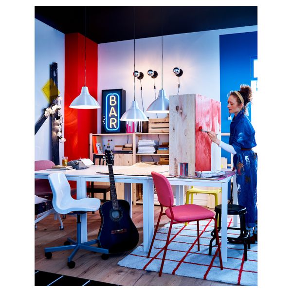 Рабочий стул, белый IKEA СНИЛЛЕ 192.513.43 - схема-чертеж с размерами