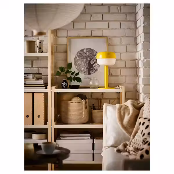 EKENABBEN Открытый стеллаж - осина/белый 70x34x86 см - фото 5