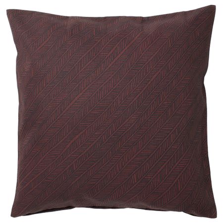 Чехол на подушку ЮППЕРЛИГ, темно-красный, в полоску (50x50 см)