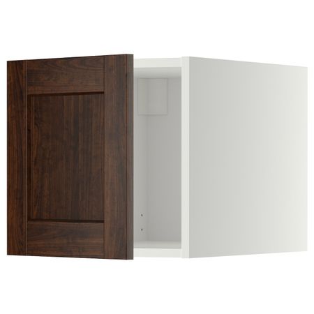 Верхний шкаф, белый/Эдсерум коричневый 40x40 см IKEA METOD МЕТОД 594.446.51