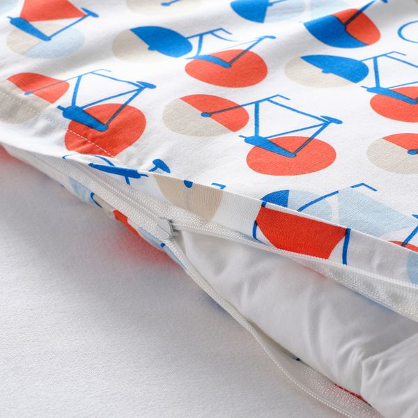 Пододеяльник и наволочка, орнамент «велосипед» 150x200/50x70 см IKEA SPORTSLIG СПОРТСЛИГ 304.957.02 - фото 4