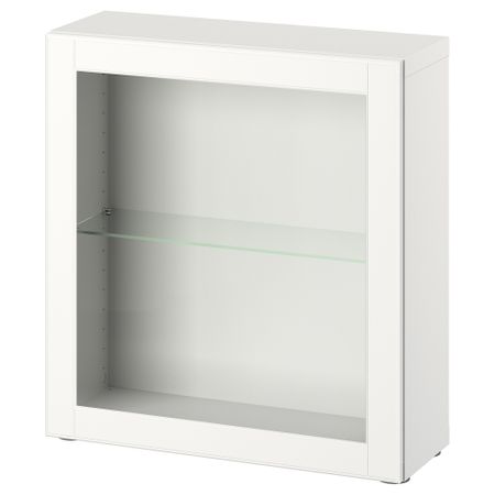 Стеллаж с дверью, белый, Ostvik белый, 60x22x64 см IKEA BESTÅ БЕСТО 594.249.74