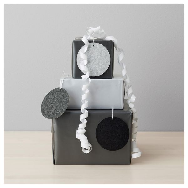 Ярлыки для подарков ВИНТЕР 2017, черный/серый, серебристый - схема-чертеж с размерами