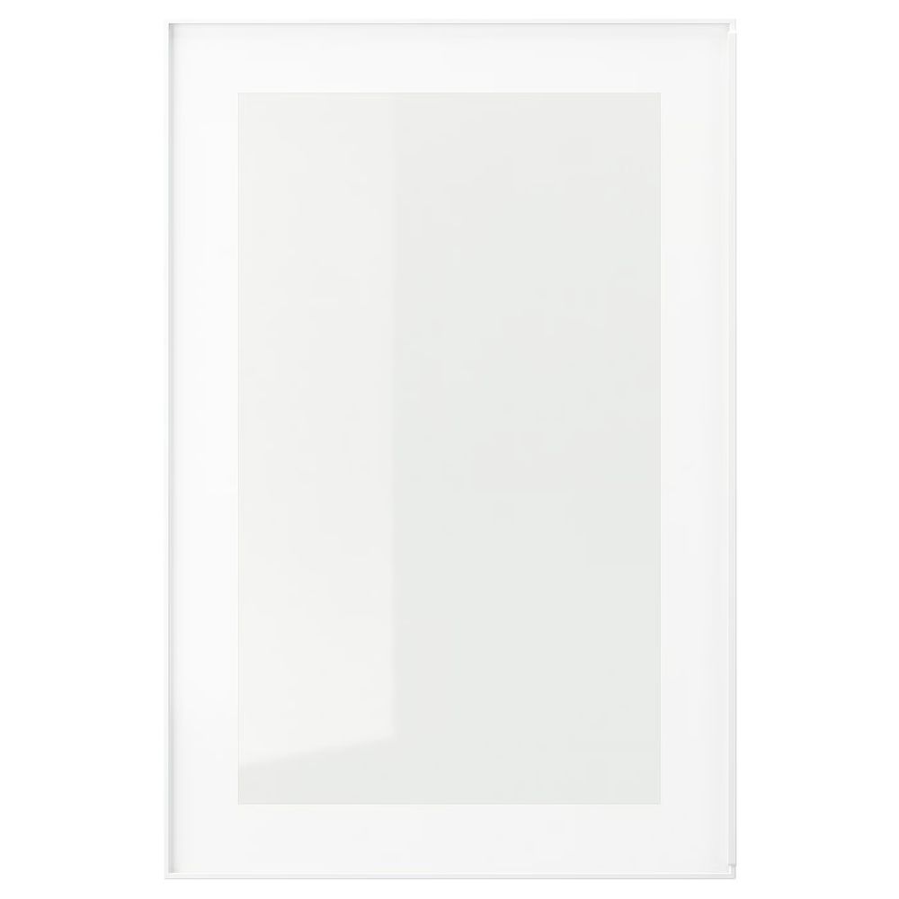 HEJSTA Стеклянная дверь - белый/прозрачное стекло 40x60 см - фото 1