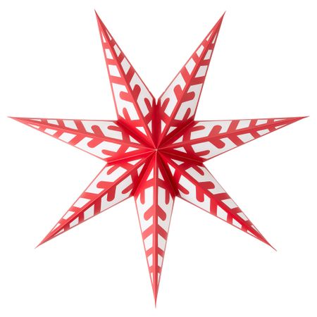 Абажур СТРОЛА, снежинка, красный (70 см)
