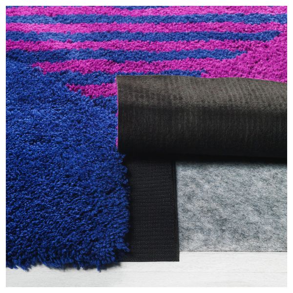 Ковер, короткий ворс СЬЕЛЬВСТЭНДИГ, сиреневый, темно-синий (148x148 см) - фото 3