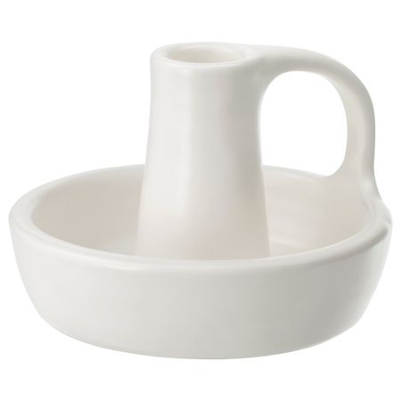Подсвечник, керамика белый, 8 см IKEA GODTAGBAR ГОДТАГБАР 704.456.73