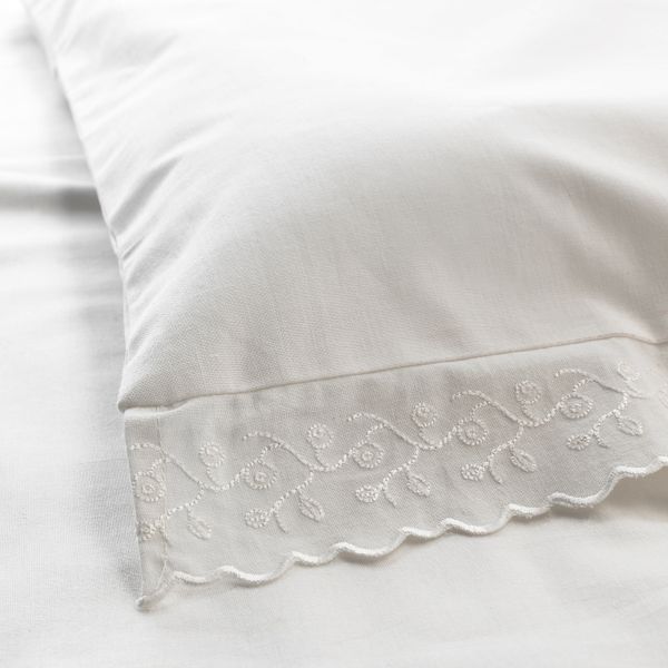 Пододеяльник и наволочка для/кроватки, в полоску/синий 110x125/35x55 см IKEA GULSPARV ГУЛСПАРВ 404.270.67 - фото 4