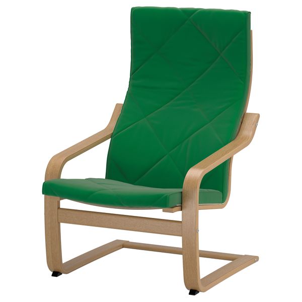 Кресло ПОЭНГ, дубовый шпон, Сандбакка зеленый - фото 1