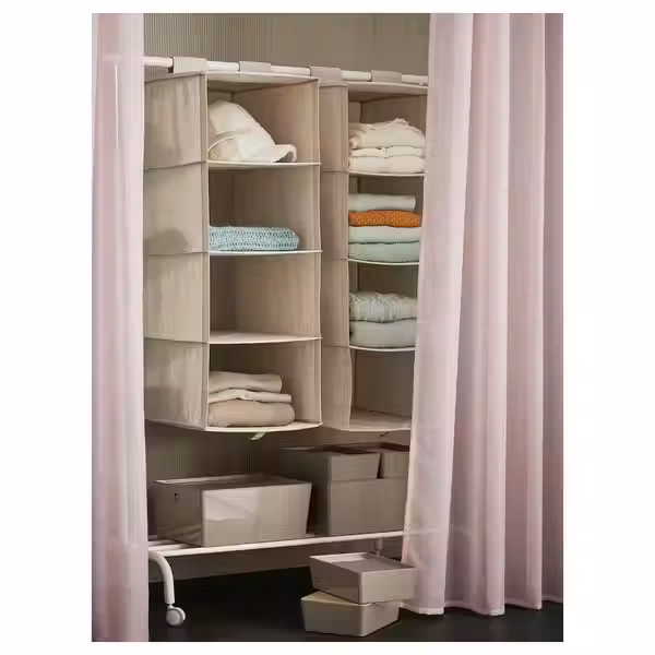 STENFRÖ СТЕНФРЁ Гардины, 2 шт. - розовый/с лентой 145x300 см - фото 4